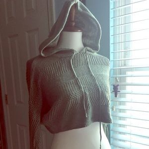 Garage green cropped hoodie